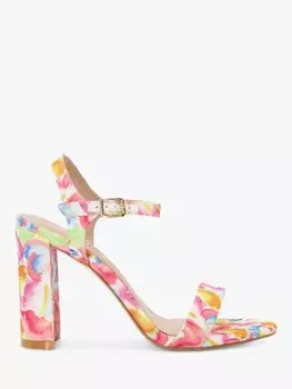 Сандалии на блочном каблуке с цветочным принтом Dune Milano, Желтый/Мульти
