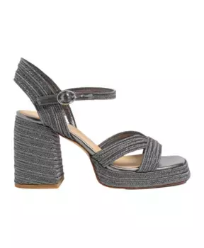 Сандалии на каблуке Castaer, серый