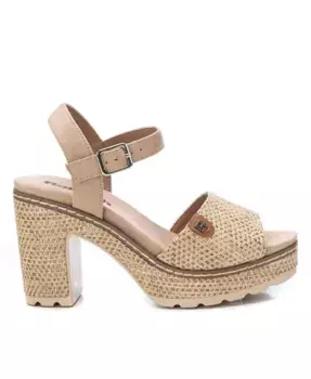 Сандалии на каблуке Refresh By Women's XTI, коричневый/бежевый