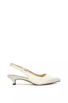 Сандалии на каблуке-рюмочке с заостренным носком 'Avalone' и ремешком на спине XY London, белый