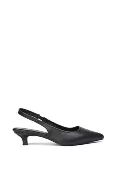 Сандалии на каблуке-рюмочке с заостренным носком 'Avalone' и ремешком на спине XY London, черный