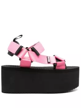 Сандалии на липучках Moschino, черный