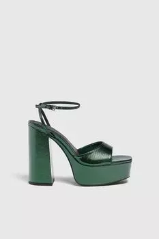 Сандалии на металлизированной платформе PULL&amp;BEAR