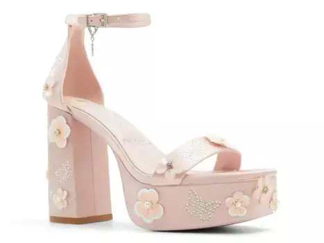 Сандалии на платформе Aldo x Wicked Beautifical, светло-розовые
