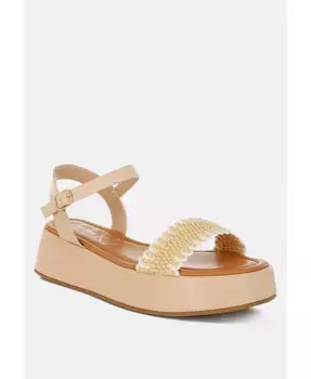 Сандалии на платформе Anglong Raffia London Rag, розовый