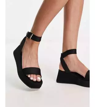 Сандалии на платформе Asos Design Tati, черный