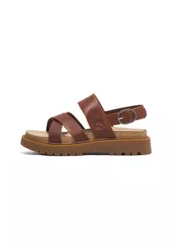 Сандалии на платформе CLAIREMONT WAY CROSS-STRAP Timberland, цвет dark red full grain