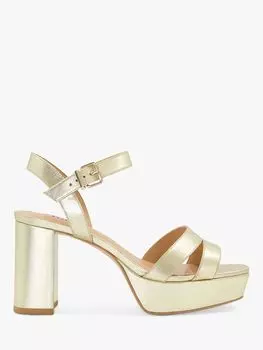 Сандалии на платформе Dune Molten Leather, золотой