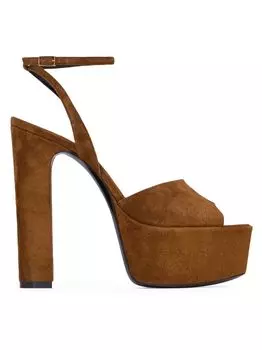 Сандалии на платформе Jodie из замши Saint Laurent