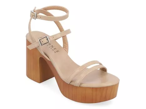 Сандалии на платформе Journee Collection Emerynn, темно-коричневый