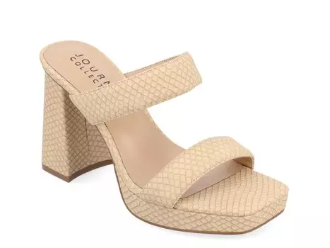 Сандалии на платформе Journee Collection Jaell, темно-коричневый