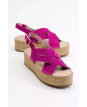 Сандалии на платформе Lontano из замши (женские) Forever & Always Shoes, розовый