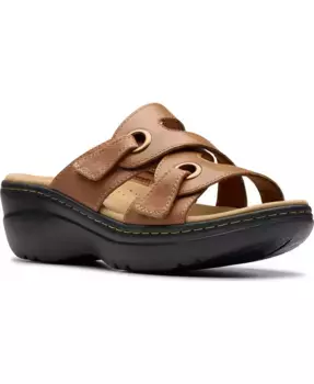 Сандалии на платформе Merliah2 Cove Casual Leather Clarks, коричневый/бежевый