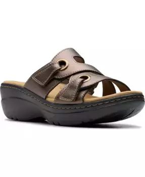 Сандалии на платформе Merliah2 Cove Casual Leather Clarks, коричневый