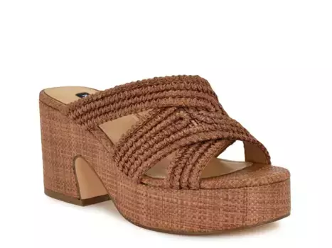 Сандалии на платформе Nine West Bemay, темно-коричневые