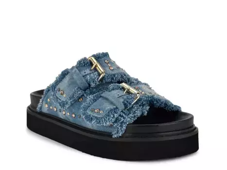 Сандалии на платформе Nine West Eleny, цвет деним синий