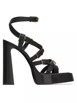 Сандалии на платформе Platz из гладкой кожи Saint Laurent, неро