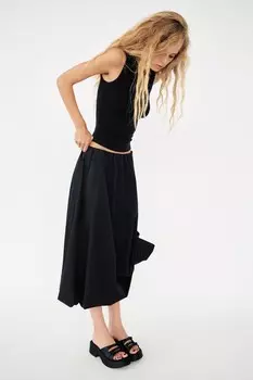 Сандалии на платформе с бантами ZARA, черный