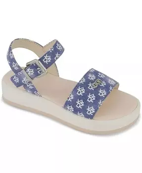 Сандалии на платформе с логотипом Lottie Brea для маленьких и больших девочек Dkny, синий