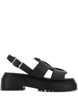 Сандалии на платформе с пряжками Prada, черный