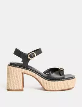 Сандалии на платформе с пряжкой Marks & Spencer, черный