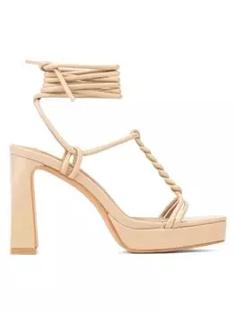 Сандалии на платформе с ремешками на блочном каблуке Illisa Gabrielle Union, бежевый