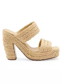 Сандалии на платформе Woven Straw 120 Bottega Veneta