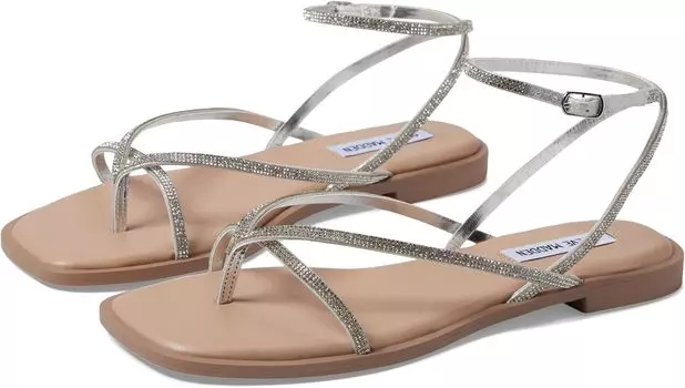 Сандалии на плоской подошве Agree-R Flat Sandal Steve Madden, цвет Silver