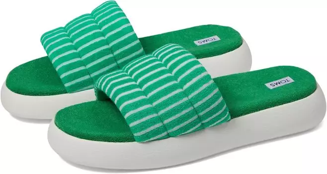 Сандалии на плоской подошве Alpargata Mallow Slide TOMS, цвет Fern