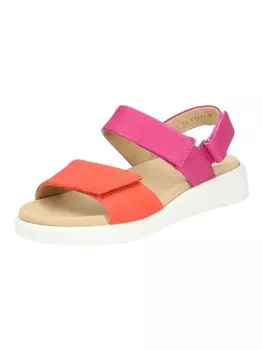 Сандалии на плоской подошве ara, цвет orange multi