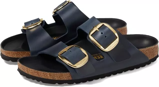 Сандалии на плоской подошве Arizona Big Buckle - Oiled Leather Birkenstock, синий