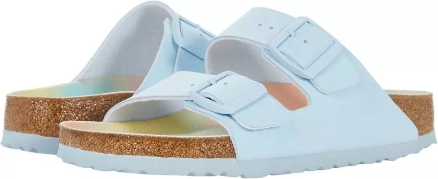 Сандалии на плоской подошве Arizona Earthy Vegan Birkenstock, цвет Ombre Finished Sky Birkibuc