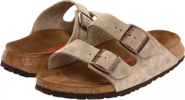Сандалии на плоской подошве Arizona High Arch (Unisex) Birkenstock, цвет Taupe Suede High Arch