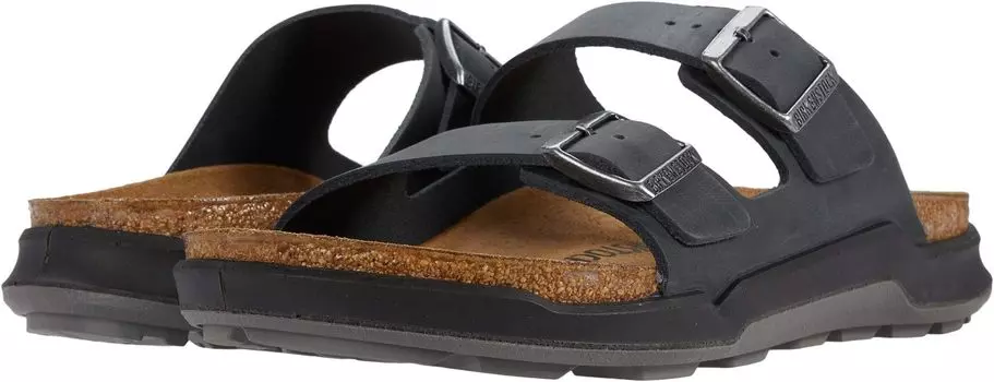 Сандалии на плоской подошве Arizona Rugged (Men) Birkenstock, цвет Faded Khaki Oiled Leather