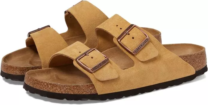 Сандалии на плоской подошве Arizona - Suede (Unisex) Birkenstock, цвет Latte Cream