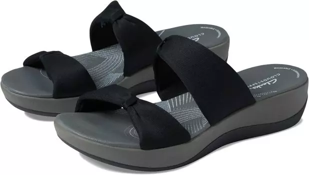 Сандалии на плоской подошве Arla Coast Clarks, цвет Black Textile