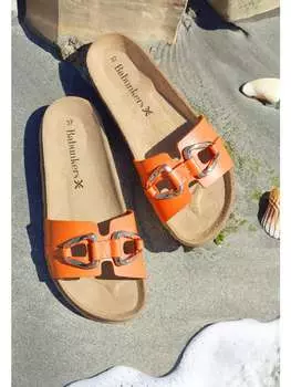 Сандалии на плоской подошве babunkers, оранжевый