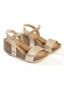 Сандалии на плоской подошве BACKSUN Keilsandaletten Hongkong, золотой