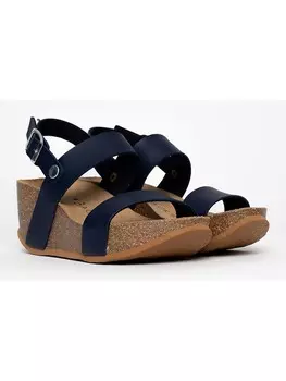 Сандалии на плоской подошве BACKSUN, темно-синий