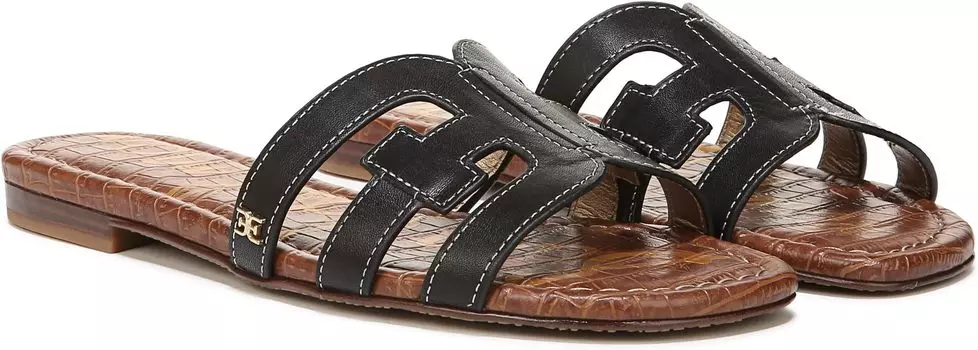 Сандалии на плоской подошве Bay Sam Edelman, цвет Black Vaquero Saddle Leather