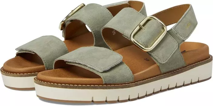 Сандалии на плоской подошве Belona Mephisto, цвет Light Khaki Velcalf Premium