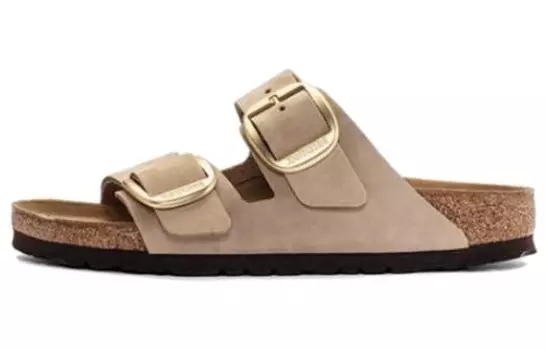 Сандалии на плоской подошве без застежек Birkenstock, бежевый