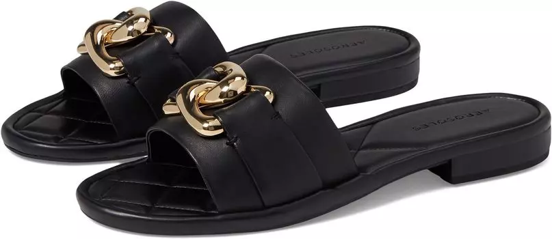 Сандалии на плоской подошве Big Chain Aerosoles, черная кожа