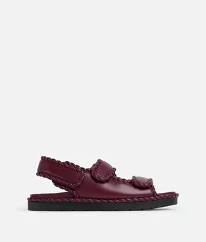 Сандалии на плоской подошве Bottega Veneta, красный