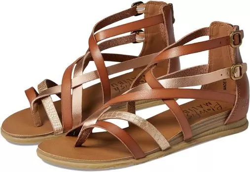 Сандалии на плоской подошве Brock Blowfish Malibu, цвет Gold Dile/Oak/Rose Gold Die Cut