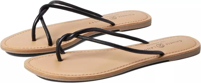 Сандалии на плоской подошве Camisha Chinese Laundry, черная кожа