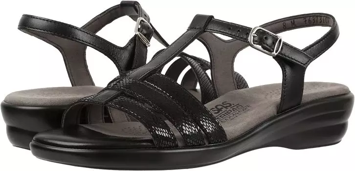 Сандалии на плоской подошве Capri SAS, цвет Black Snake