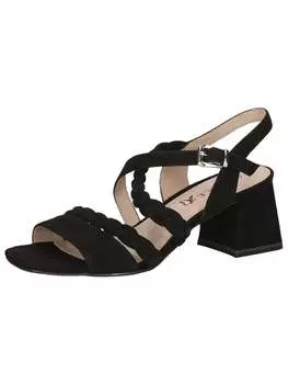 Сандалии на плоской подошве Caprice, цвет black suede