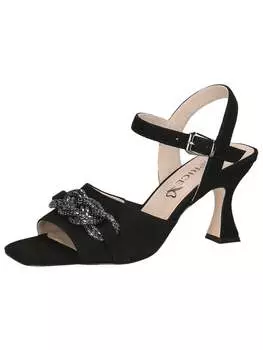 Сандалии на плоской подошве Caprice, цвет black suede