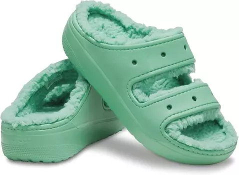 Сандалии на плоской подошве Classic Cozzzy Sandal Crocs, цвет Jade Stone